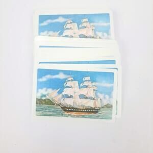 Deck of Playing‎ Cards Featuring an Illustration of the USS Constitution